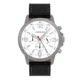 Morphic M86 Series Chronograph Leather-Band Watch, Silver/White, One Size, MPH8601
