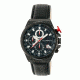 Mens M39 Series Watch,43mm,Black Analog Dial,Black Bezel,Black Leather Band