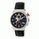 Mens M39 Series Watch,43mm,Black Analog Dial,Silver Bezel,Black Leather Band