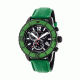 Morphic M51 Series Chronograph Leather-Band Watch w/Date, Green, MPH5105
