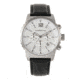 Morphic M67 Series Chronograph Leather-Band Watch w/Date, Silver/Black, MPH6701