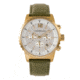 Morphic M67 Series Chronograph Leather-Band Watch w/Date, Gold/Olive, MPH6703