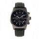 Morphic M67 Series Chronograph Leather-Band Watch w/Date, Gunmetal/Black, MPH6704