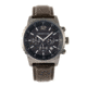 Morphic M67 Series Chronograph Leather-Band Watch w/Date, Gunmetal/Brown, MPH6705