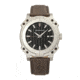 Morphic M68 Series Leather-Band Watch w/ Date, Silver/Grey, MPH6802