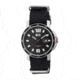 EB101 Edinburgh Mens Watch, black Band, Black Bezel, White Markers, Black Dial