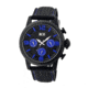 MOS La106 Los Angeles Mens Watch, 47mm, Black Strap, Blue/Black Dial MOSLA106