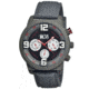 Mos Paris Mens Watch, Grey Silicone Band, Grey Bezel, Black Analog Dial, Red Hand MOSPR104
