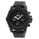 MOS Mens Prague Multi-Function Silicone Strap Watch Black Bezel, Black/Circle-shaped Case, Black/analog Dial, Silver Hands MOSPG105