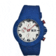 Mos Sydney Mens Watch, Blue Silicone Band, Blue Bezel, White Analog Dial, Red Hand MOSSD103