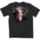 Mossy Oak Men's T-shirt Large ''deer Skull'' Black