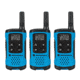 Motorola T100P Alkaline 2 Way Radio, Pack of 3, Neon Blue, T100TP