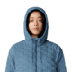Mountain Hardwear Stretchdown Light Full Zip Hoody - Womens, Asiatic Blue, Montauk Blue, Extra Large, 2077681444-XL