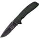 Mtech Ballistic Linerlock A/O Folding Knife,Stainless Steel,Partially Serrated,Drop Point,Stonewash,OD Green,G10 Handle MTXA827GN