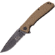 Mtech Ballistic Linerlock A/O Folding Knife,Stainless Steel,Partially Serrated,Drop Point,Stonewash,Tan,G10 Handle MTXA827TN
