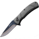 Mtech Button Lock Gray Folding Knife, 2.75 two-tone finish stainless blade, Gray aluminum handle, MT-1149GY