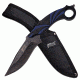 Mtech Fixed Blade, 10.25in, Stainless Steel Blade, Full Tang Black/Navy Blue 2 Tone G10 Handle MX-8138BL
