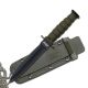 Mtech Fixed Blade, 6in, Stainless Steel Blade, Green Handle, MT-632DGN