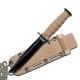 Mtech Fixed Blade, 6in, Stainless Steel Blade, Tan Handle, MT-632DT