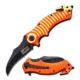 Mtech Folding Blade, 3.25in, Stainless Steel Blade, Yellow And Orange Two Tone Anodized Aluminum Handle MT-A884OY