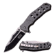 Mtech Folding Blade, 3.5in, Stainless Steel Blade, Black Anodized Aluminum Handle MT-A951GY