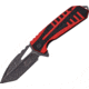 Mtech Framelock Red/Black A/O Folding Knife,3.5in,440C Steel,Tanto,Stonewash,Black and Red,G10 Handle MTXA842RD