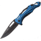 Mtech Drop Point Spring Assisted Knife w/Bottle Opener, 3.5 in, 3Cr13 Stainless Steel Stainless Steel, Blue, MT-A705G2-BL