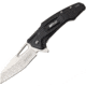 Mtech Linerlock A/O Folding Knife, 4.5in Closed, 3.5in Satin 3Cr13 SS Blade, Black Aluminum Handle, Thumb Pull, Pocket Clip, MT-A1131BK