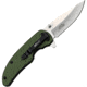 Mtech Green A/O Folding Knife, 3.75in Closed, 2.75in Satin 3Cr13 Stainless Steel Blade, Green Aluminum Handle, MT-A1198GN