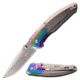 Mtech Manual Folding Knive, 3.25in Blade, 3CR13 Steel Polished Blade Knive, Grey/Rainbow, MT-1032RB