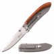 Mtech MT-1151PDR Manual Folding Knife, 3.25in, 3CR13 Stainless Steel, Spear Point, Steel Blade, Aluminum Handle w/ Dragon Etching, Orange/Gray, MT-1151PDR