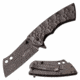 Mtech MT-A1053GY Spring Assisted Knife, 3.25in, 3CR13 Stainless Steel, Sheepsfoot, Gray Blade, Stainless Steel Handle, Gray, MT-A1053GY