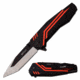 Mtech MT-A1087RD Spring Assisted Knife, 3.25in, 3CR13 Stainless Steel, Modified Tanto, Steel/Black Blade, Aluminum Handle, Black/Red, MT-A1087RD
