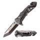 Mtech MT-A997BGY Spring Assisted Knife, 3.25in, 3CR13 Stainless Steel, Modified Tanto, Gray Blade, Aluminum Handle, Gray, MT-A997BGY