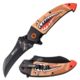 Mtech Spring Assisted Folding Knive, 3.5in Blade, Bomb Girl Art, 3CR13 Steel Blade Knive, Tan/Camo, MT-A1130TN