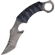 MTech Tactical Fixed Blade Knife,4.75in,Black Stonewash Karambit Blade,Deeply Textured Black G-10 Onlay Handle MTX8072B