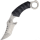 MTech Tactical Fixed Blade Knife,4.75in,Satin Stonewash Karambit Blade,Deeply Textured Black G-10 Onlay Handle MTX8072S