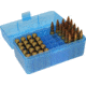 MTM Ammo Box 50 Round Flip-Top 243 308 Win 220 Swift, Clear Blue RM-50-24