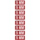 MTM Ammo Caliber Labels 9mm 8-pack