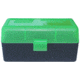 MTM Case-Gard 50 Rifle Ammo Boxes .22 Bench Rest &amp; 6mm PPC Mechanical Hinge Clear Green/Black