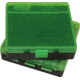 MTM P-100 Fliptop Box .45 ACP/10mm/.40 S&amp;W/.41 AE Clear Green/Black