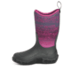 Muck Boots Hale Rubber Boots - Youth, Black/Magenta Digi Terrain Fade, 4, KBH-004-BLK-040