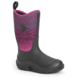 Muck Boots Hale Rubber Boots - Youth, Black/Magenta Digi Terrain Fade, 4, KBH-004-BLK-040