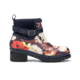 Muck Boots Liberty Ankle Leather Perf - Womens, Navy Floral, 5, LWKR-2FLR-NVY-050