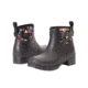 Muck Boots Liberty Waterproof Ankle Rubber - Womens, Night Floral, 6, LWKR-001-BLK-060