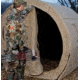 Muddy Bale Blind, includes 4-Steel Stakes, 4-6in wide x 16in tall bungee slide, reversible window coverings, 6-12in wide x 16in tall bungee slide, reversible window coverings., Burlap MGB6000