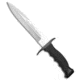 Muela Muela Tactical Fixed Blade Knife Black Rubber 7.5" Satin, Black, Stainless Steel, adult, BHQ-37002