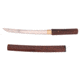 Musashi 13 3/4 Carbon Steel Blade With Blood Groove, Natural Wood Saya And Handle, SS071