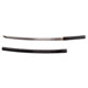 Musashi 38in Carbon Steel Katana Blade With Bo-Hi, Lacquered Black Gloss Redwood Style Saya, SS079BK