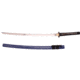 Musashi Katana, 28.5in High Carbon Steel Blade, Wood High Polish Piano Finish - Deep Blue Color, SS783BL